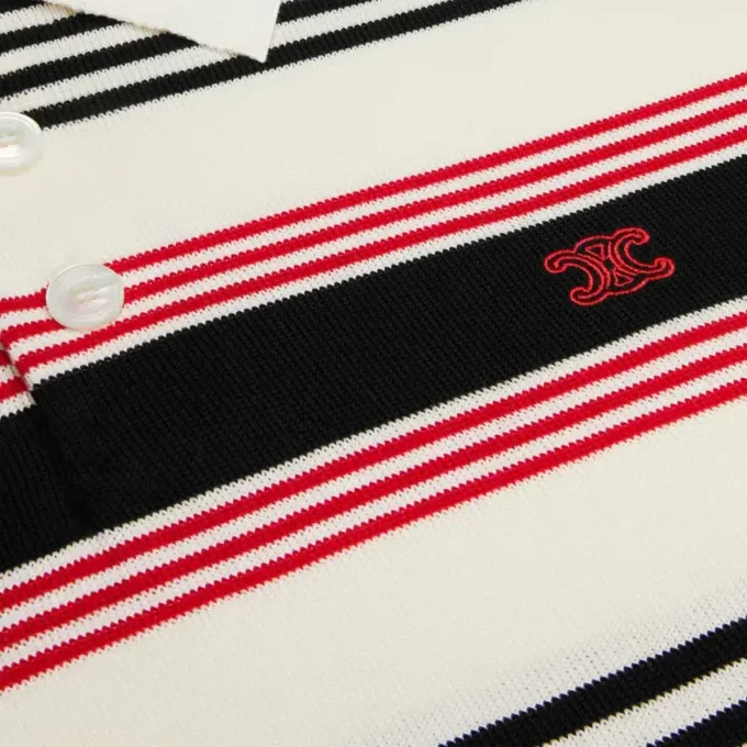 Polo en coton rayé