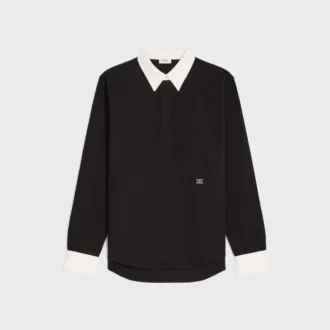 Polo en jersey de coton côtelé