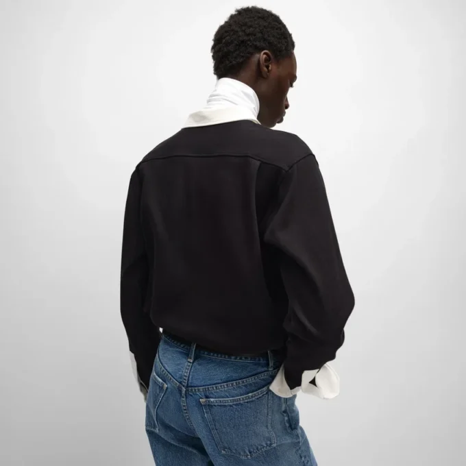 Polo en jersey de coton côtelé