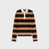 Polo en jersey de coton rayé