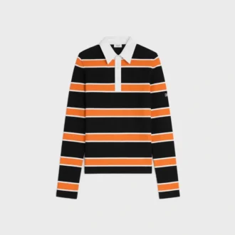 Polo en jersey de coton rayé