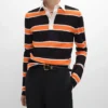 Polo en jersey de coton rayé