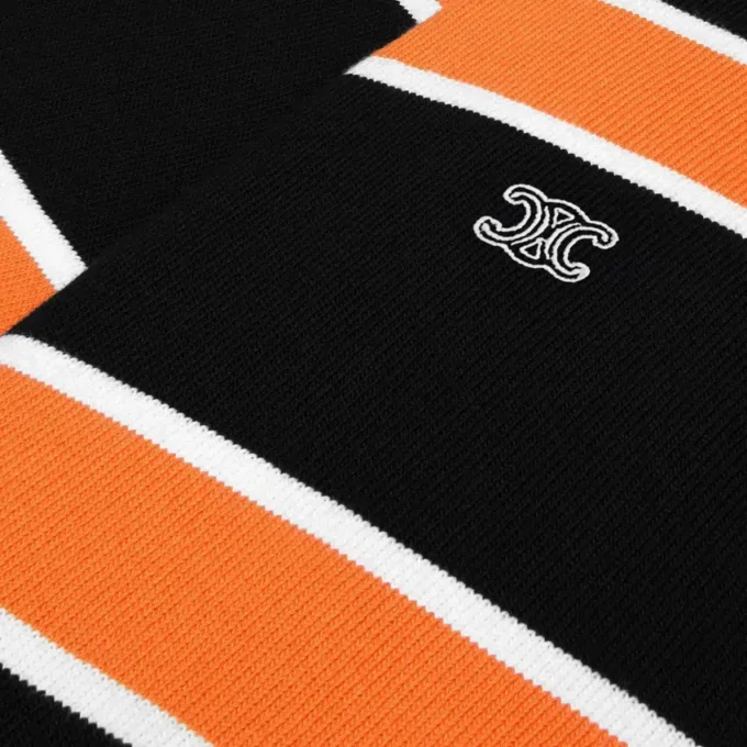 Polo en jersey de coton rayé