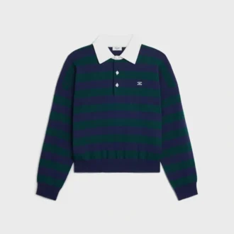 Polo en laine rayée