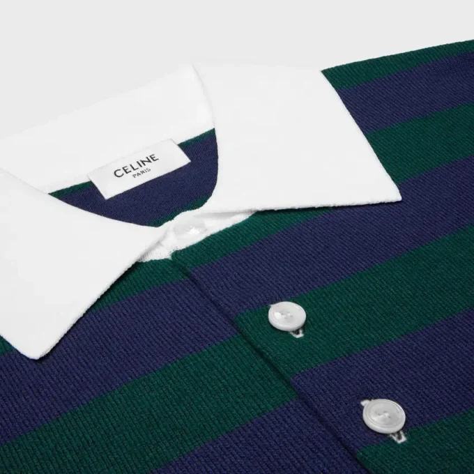 Polo en laine rayée Polo en laine rayée