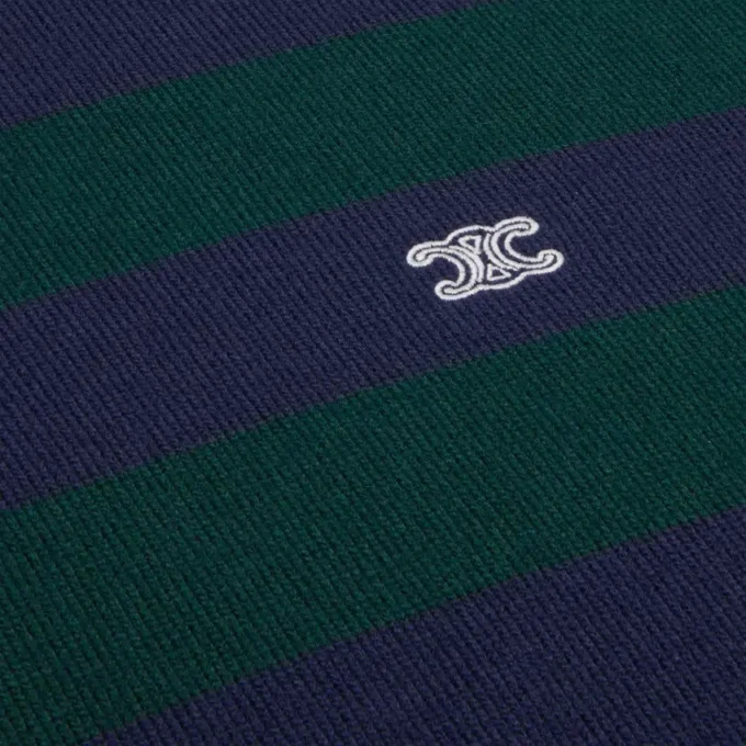 Polo en laine rayée Polo en laine rayée