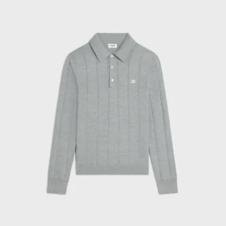 Polo en soie fine et coton