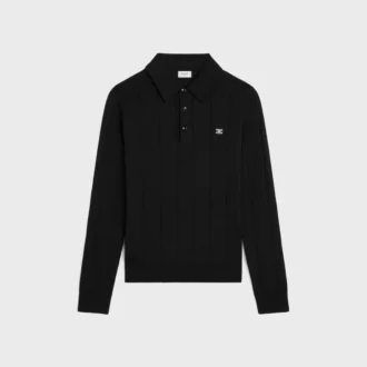 Polo en soie fine et coton