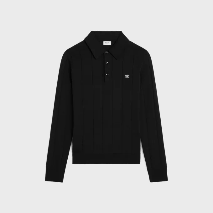 Polo en soie fine et coton Polo en soie fine et coton