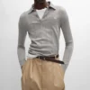 Polo en soie fine et coton Polo en soie fine et coton