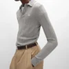 Polo en soie fine et coton Polo en soie fine et coton