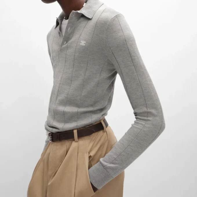Polo en soie fine et coton Polo en soie fine et coton