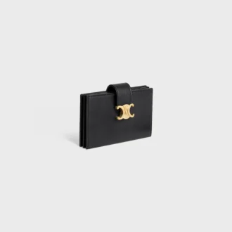Porte-cartes accordéon Nino en cuir de veau grainé souple