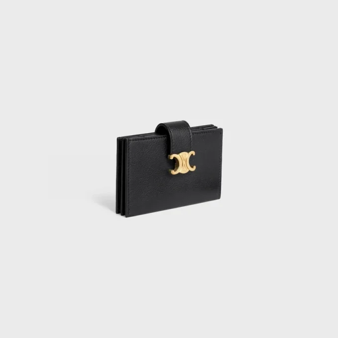 Porte-cartes accordéon Nino en cuir de veau grainé souple Porte-cartes accordéon Nino en cuir de veau grainé souple