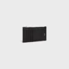 Porte-cartes compact à fermeture éclair en cuir de veau grainé Porte-cartes compact à fermeture éclair en cuir de veau grainé