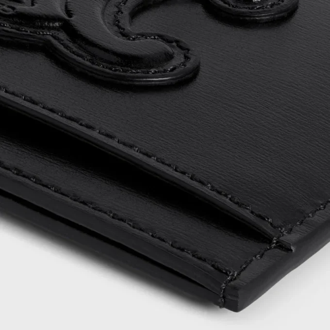Porte-cartes Cuir Triomphe en cuir de veau brillant