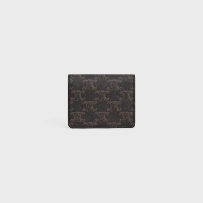 Porte-cartes de visite Triomphe Canvas et cuir d’agneau Porte-cartes de visite Triomphe Canvas et cuir d’agneau