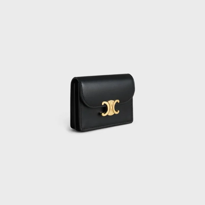 Porte-cartes de visite Triomphe en cuir de veau brillant Porte-cartes de visite Triomphe en cuir de veau brillant