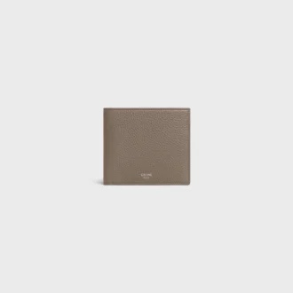 Porte-cartes à deux volets en cuir de veau grainé