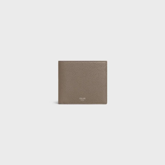 Porte-cartes à deux volets en cuir de veau grainé Porte-cartes à deux volets en cuir de veau grainé
