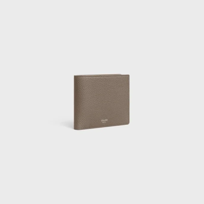 Porte-cartes à deux volets en cuir de veau grainé Porte-cartes à deux volets en cuir de veau grainé