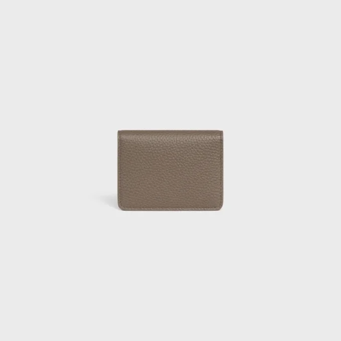 Porte-cartes à deux volets en cuir de veau grainé Porte-cartes à deux volets en cuir de veau grainé