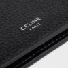 Porte-cartes à deux volets en cuir de veau grainé Porte-cartes à deux volets en cuir de veau grainé