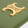 Porte-cartes à deux volets Triomphe en cuir de veau brillant