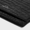 Porte-cartes en cuir de veau gaufré croco Porte-cartes en cuir de veau gaufré croco
