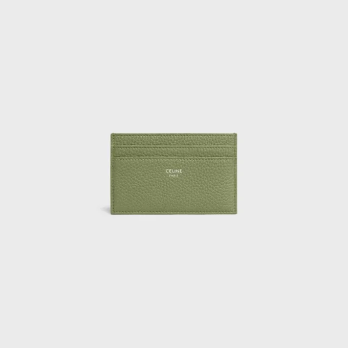 Porte-cartes en cuir de veau grainé