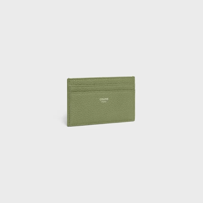 Porte-cartes en cuir de veau grainé