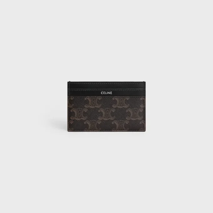 Porte-cartes en Triomphe Canvas et cuir de veau
