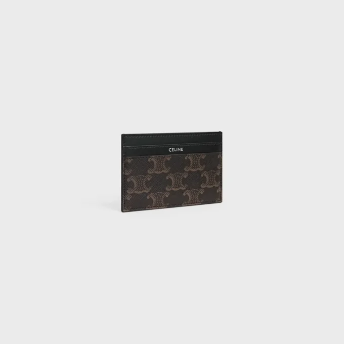Porte-cartes en Triomphe Canvas et cuir de veau
