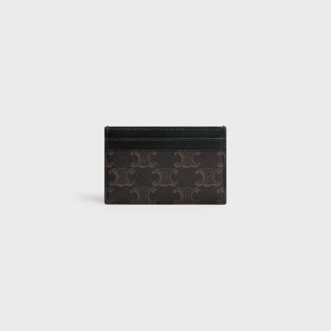 Porte-cartes en Triomphe Canvas et cuir de veau