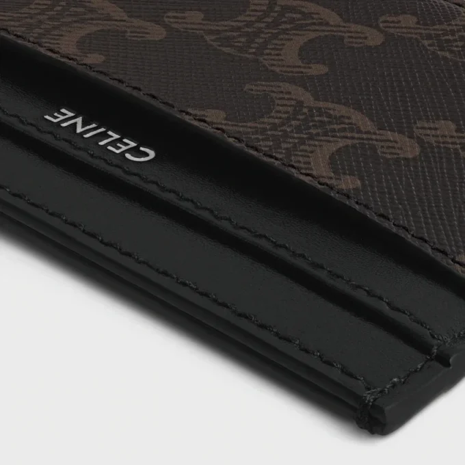 Porte-cartes en Triomphe Canvas et cuir de veau