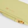 Porte-cartes long à fermeture éclair en cuir de veau grainé souple