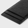 Porte-cartes magnétique en cuir de veau avec motif « Triomphe » en relief