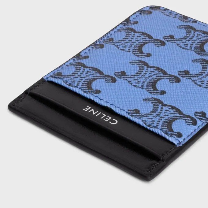 Porte-cartes magnétique en Triomphe Canvas et cuir de veau