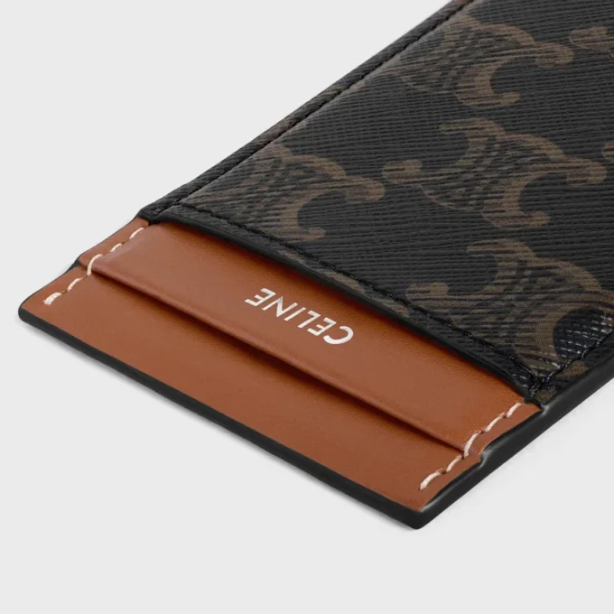 Porte-cartes magnétique en Triomphe Canvas et cuir de veau