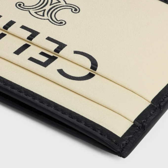 Porte-cartes moyen en cuir d&rsquo;agneau lisse
