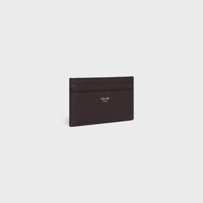 Porte-cartes moyen en cuir de veau grainé