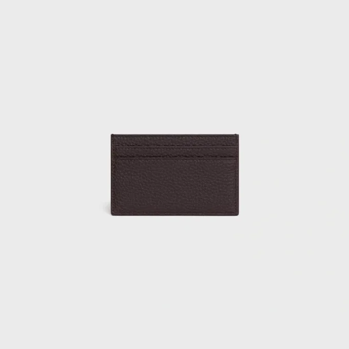 Porte-cartes moyen en cuir de veau grainé