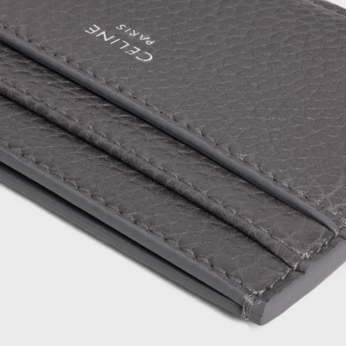 Porte-cartes moyen en cuir de veau grainé Porte-cartes moyen en cuir de veau grainé