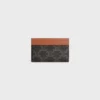 Porte-cartes moyen en Triomphe Canvas et cuir de veau
