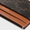Porte-cartes moyen en Triomphe Canvas et cuir de veau