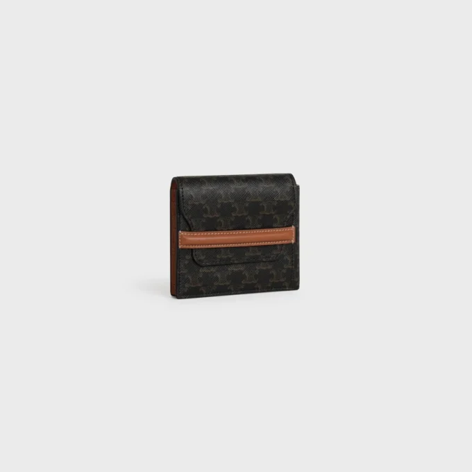 Porte-cartes Origami en Triomphe Canvas et cuir d’agneau Porte-cartes Origami en Triomphe Canvas et cuir d’agneau
