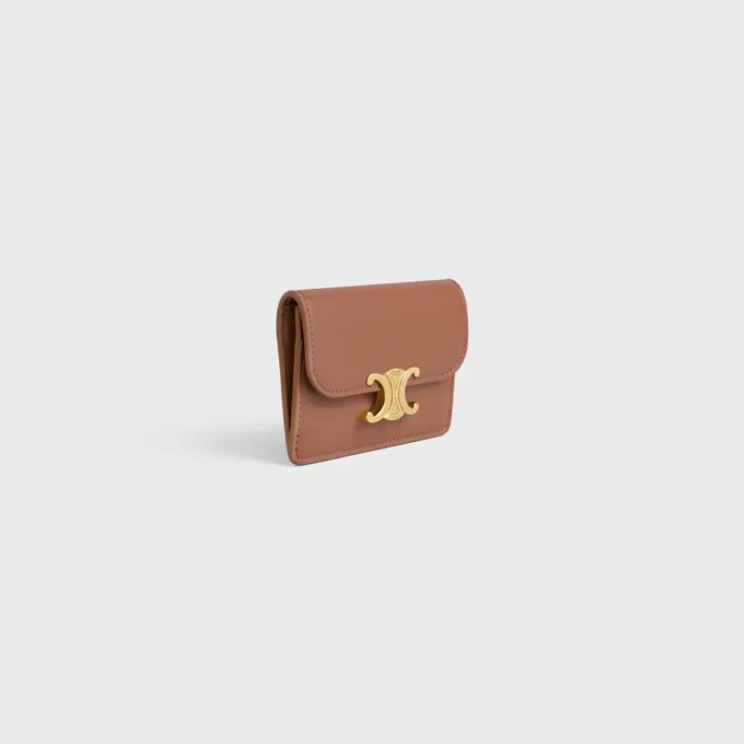 Porte-cartes à rabat Triomphe en cuir de veau brillant Porte-cartes à rabat Triomphe en cuir de veau brillant