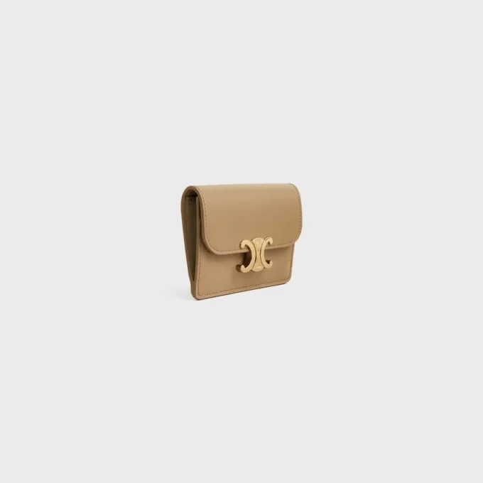 Porte-cartes à rabat Triomphe en cuir de veau brillant Porte-cartes à rabat Triomphe en cuir de veau brillant