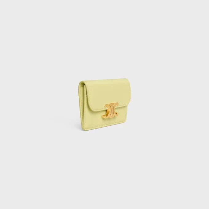 Porte-cartes à rabat Triomphe en cuir de veau brillant Porte-cartes à rabat Triomphe en cuir de veau brillant