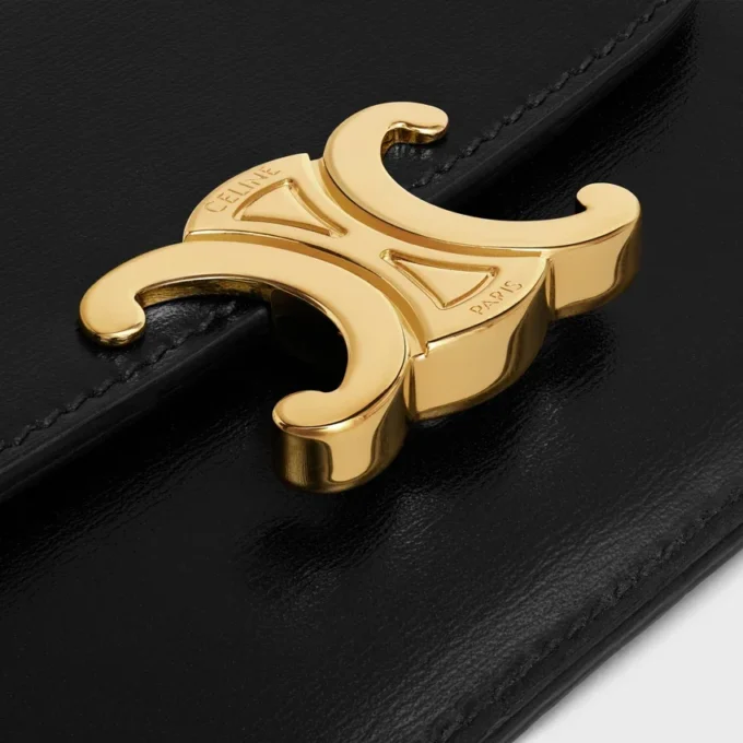 Porte-cartes à rabat Triomphe en cuir de veau brillant Porte-cartes à rabat Triomphe en cuir de veau brillant
